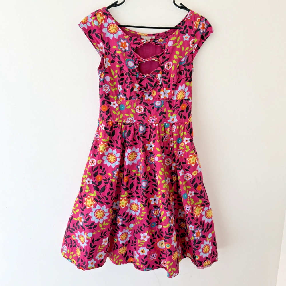 eShakti Pink Floral Dress Size 10